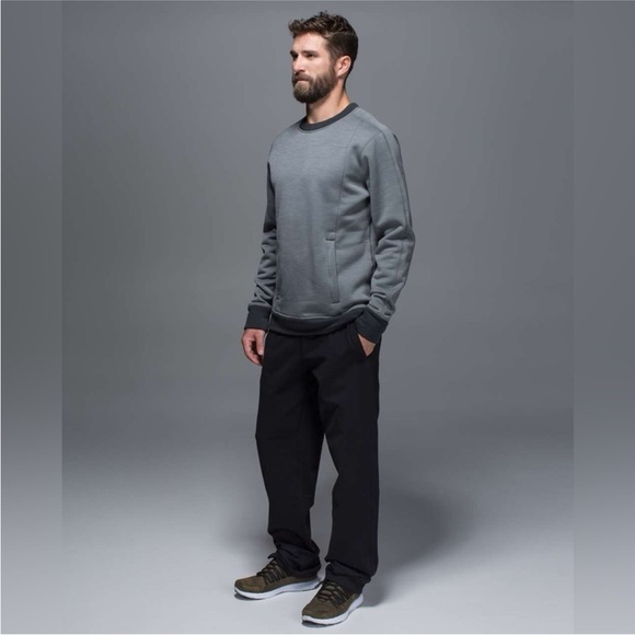 Lululemon Mens Revolution Crew Performance Stretch Pullover Grey Size L - Picture 14 of 15